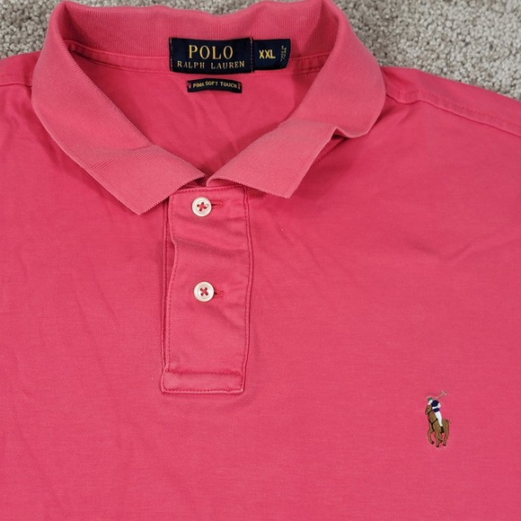 Polo Ralph Lauren Other - Polo Ralph Lauren Mens XXL Pink Pima Soft Touch Short Sleeve Polo Shirt Classic